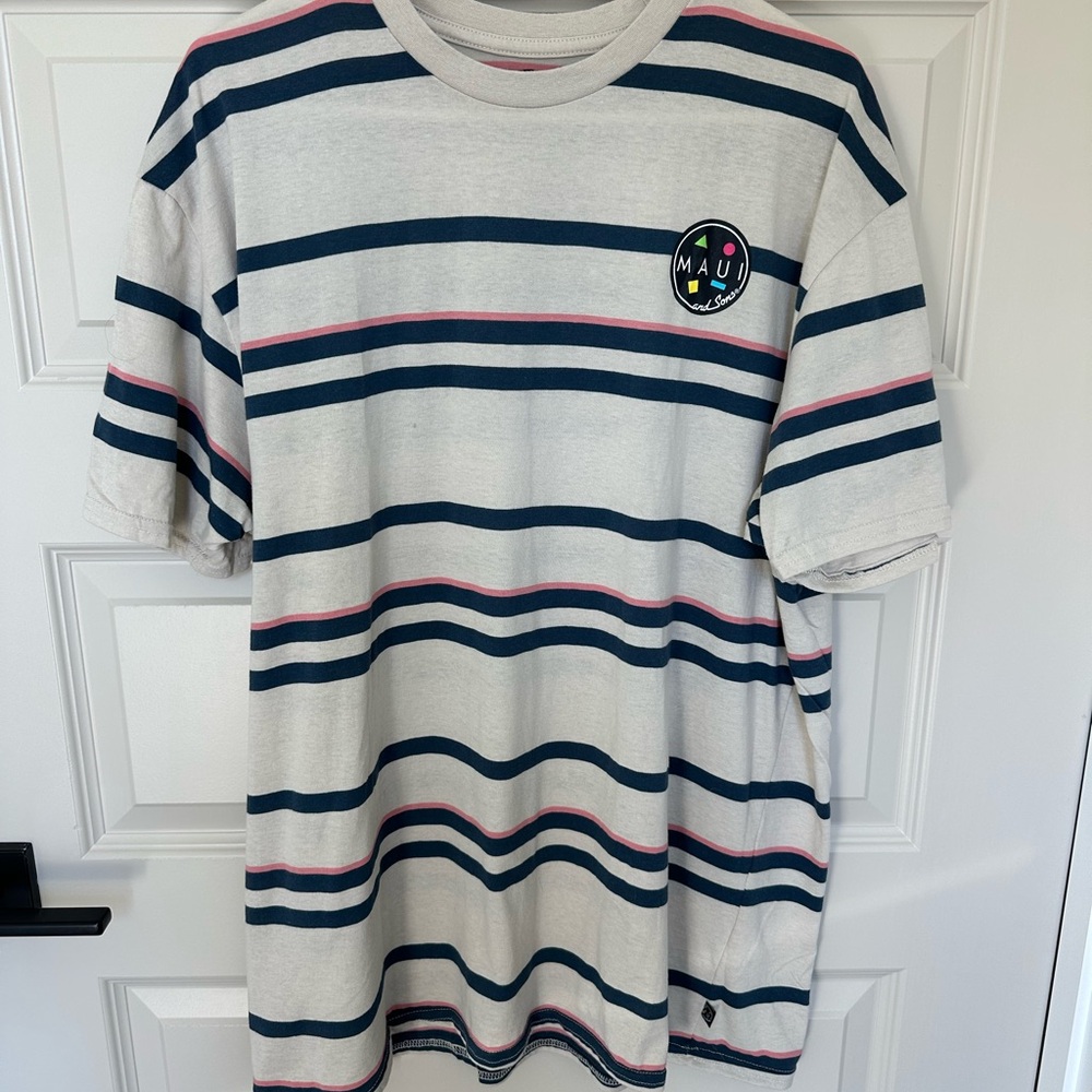 Maui Blue and Pink Short Sleeve Tee Classic Design